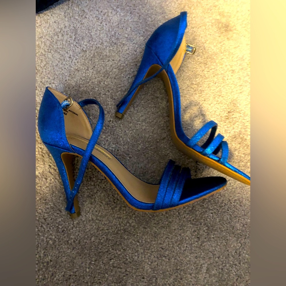 Blue high heels